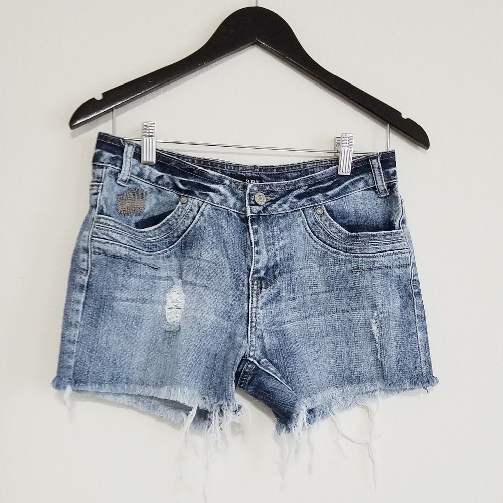 Distressed Denim Shorts
